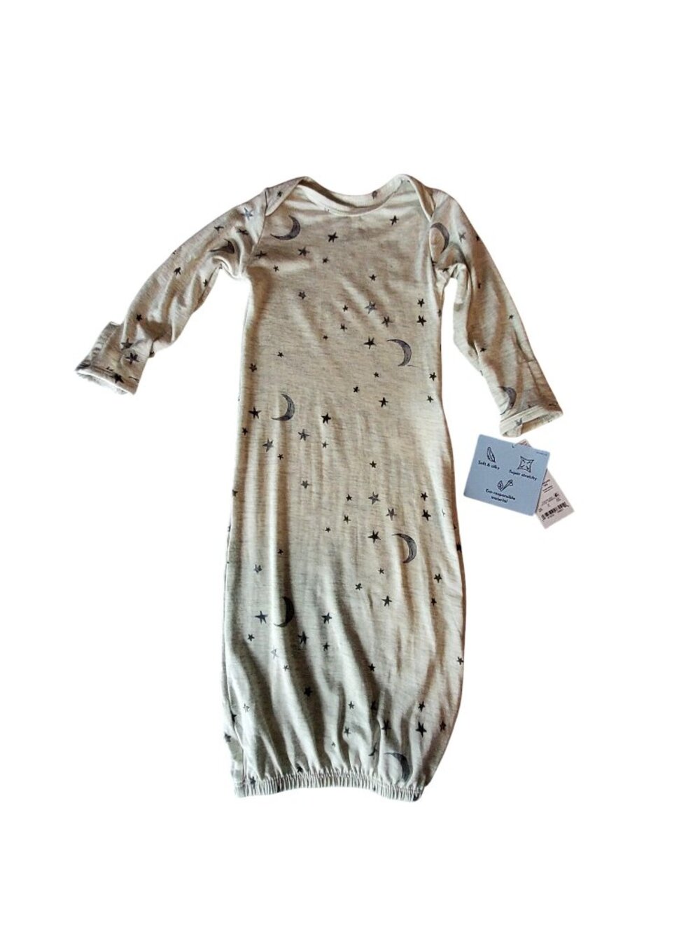 Carters Just One You Baby Sleep Gown 3M Moon & Stars Print Elastic bottom hem